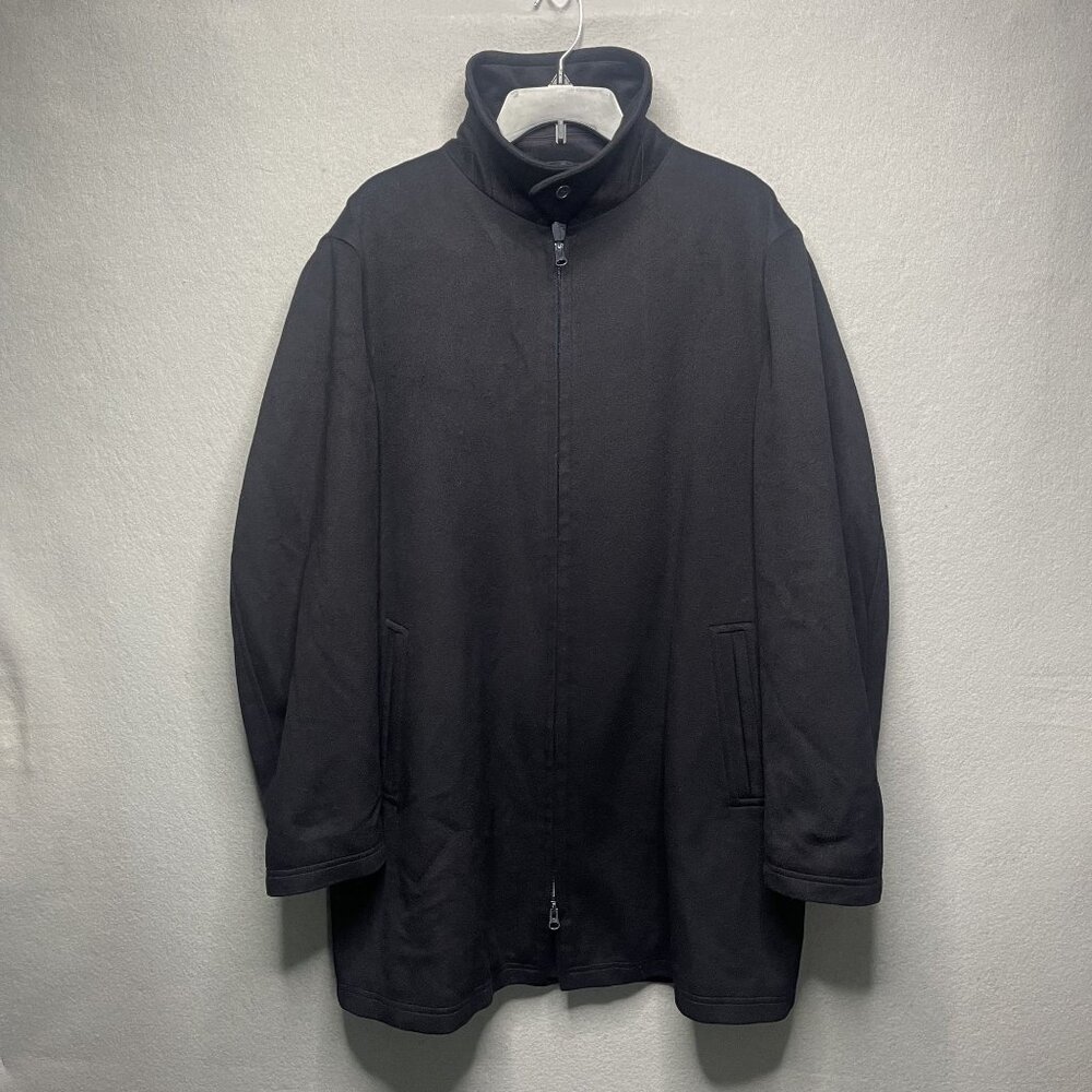 Black Italian Hathaway Platinum Wool & Cashmere A-Line Men's Coat XL